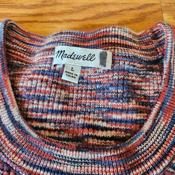 Madewell Long Sleeve Spacedye Midi Dress Size Large - Picture 5 of 6